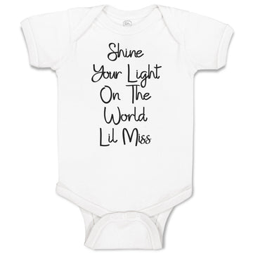 Baby Clothes Shine Your Light on The World Lil Miss Baby Bodysuits Cotton