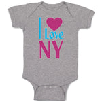 Baby Clothes I Love Ny Heart New York City Baby Bodysuits Boy & Girl Cotton