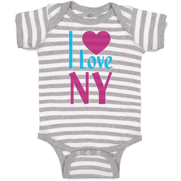 Baby Clothes I Love Ny Heart New York City Baby Bodysuits Boy & Girl Cotton