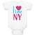 Baby Clothes I Love Ny Heart New York City Baby Bodysuits Boy & Girl Cotton