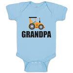 Baby Clothes Grandpa's Vehicle Tractor with Wheel Baby Bodysuits Cotton