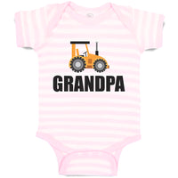 Baby Clothes Grandpa's Vehicle Tractor with Wheel Baby Bodysuits Cotton