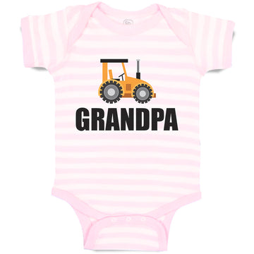 Baby Clothes Grandpa's Vehicle Tractor with Wheel Baby Bodysuits Cotton
