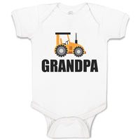 Baby Clothes Grandpa's Vehicle Tractor with Wheel Baby Bodysuits Cotton