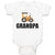 Baby Clothes Grandpa's Vehicle Tractor with Wheel Baby Bodysuits Cotton