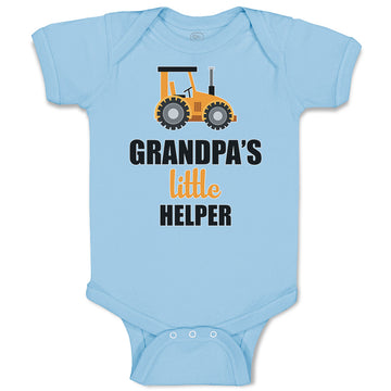 Baby Clothes Grandpa's Little Helper Vehicle Tractor Baby Bodysuits Cotton