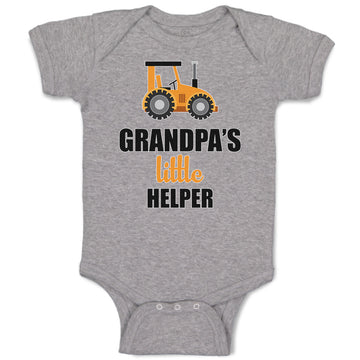 Baby Clothes Grandpa's Little Helper Vehicle Tractor Baby Bodysuits Cotton