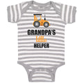 Baby Clothes Grandpa's Little Helper Vehicle Tractor Baby Bodysuits Cotton