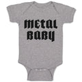 Baby Clothes Metal Baby Text Silhouette Funny Baby Bodysuits Boy & Girl Cotton