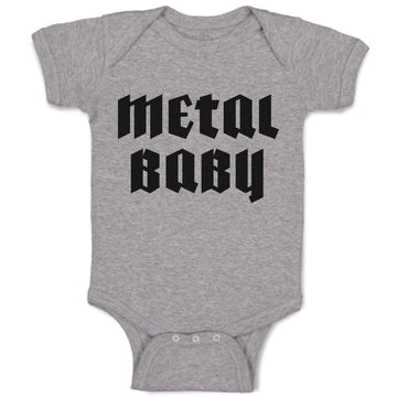 Baby Clothes Metal Baby Text Silhouette Funny Baby Bodysuits Boy & Girl Cotton