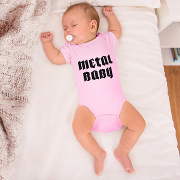 Baby Clothes Metal Baby Text Silhouette Funny Baby Bodysuits Boy & Girl Cotton