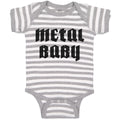 Baby Clothes Metal Baby Text Silhouette Funny Baby Bodysuits Boy & Girl Cotton
