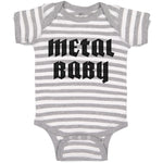 Baby Clothes Metal Baby Text Silhouette Funny Baby Bodysuits Boy & Girl Cotton