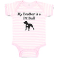 Baby Clothes My Brother Is A Pitbull Dog Lover Pet Baby Bodysuits Cotton