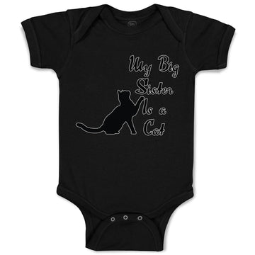 Baby Clothes My Big Sister Is A Cat Lover Kitty A Baby Bodysuits Cotton