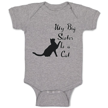 Baby Clothes My Big Sister Is A Cat Lover Kitty A Baby Bodysuits Cotton