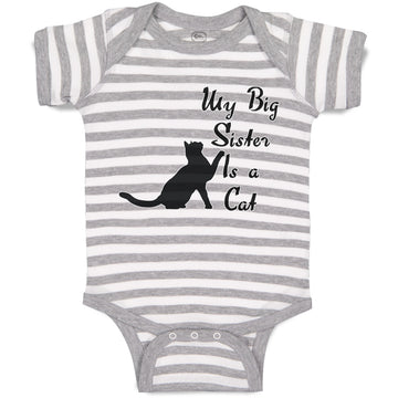 Baby Clothes My Big Sister Is A Cat Lover Kitty A Baby Bodysuits Cotton