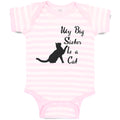 Baby Clothes My Big Sister Is A Cat Lover Kitty A Baby Bodysuits Cotton