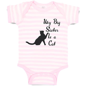 Baby Clothes My Big Sister Is A Cat Lover Kitty A Baby Bodysuits Cotton