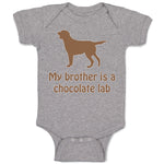 Baby Clothes My Brother Is A Chocolate Lab Dog Lover Pet Baby Bodysuits Cotton