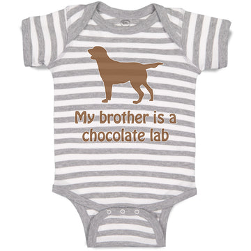 Baby Clothes My Brother Is A Chocolate Lab Dog Lover Pet Baby Bodysuits Cotton