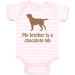 Baby Clothes My Brother Is A Chocolate Lab Dog Lover Pet Baby Bodysuits Cotton
