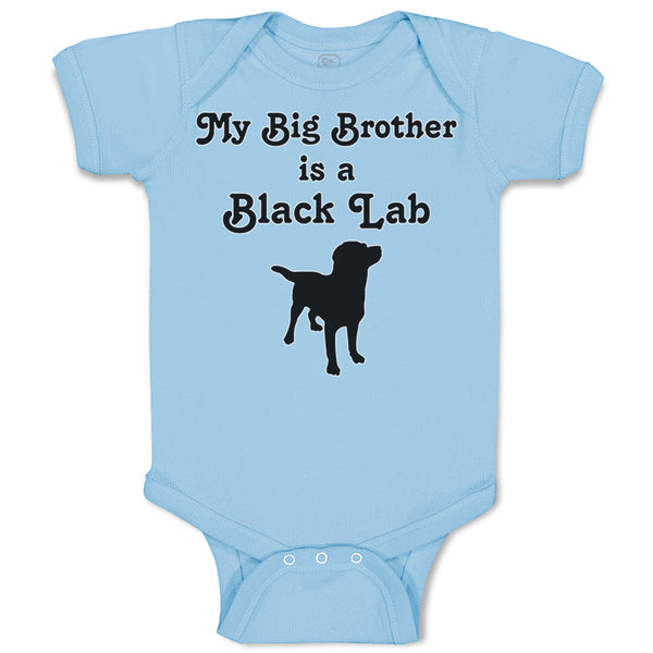 Baby Clothes My Big Brother Is A Black Lab Dog Lover Pet Baby Bodysuits Cotton