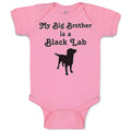 Baby Clothes My Big Brother Is A Black Lab Dog Lover Pet Baby Bodysuits Cotton