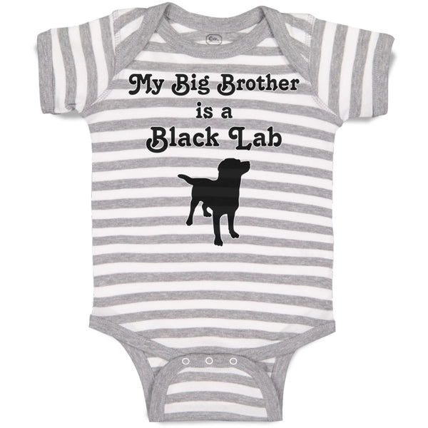 Baby Clothes My Big Brother Is A Black Lab Dog Lover Pet Baby Bodysuits Cotton