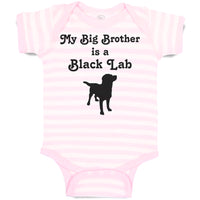 Baby Clothes My Big Brother Is A Black Lab Dog Lover Pet Baby Bodysuits Cotton