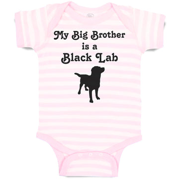 Baby Clothes My Big Brother Is A Black Lab Dog Lover Pet Baby Bodysuits Cotton