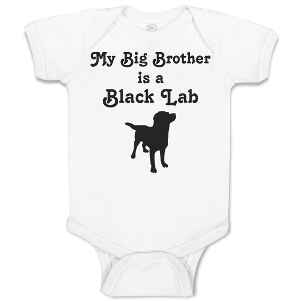 Baby Clothes My Big Brother Is A Black Lab Dog Lover Pet Baby Bodysuits Cotton