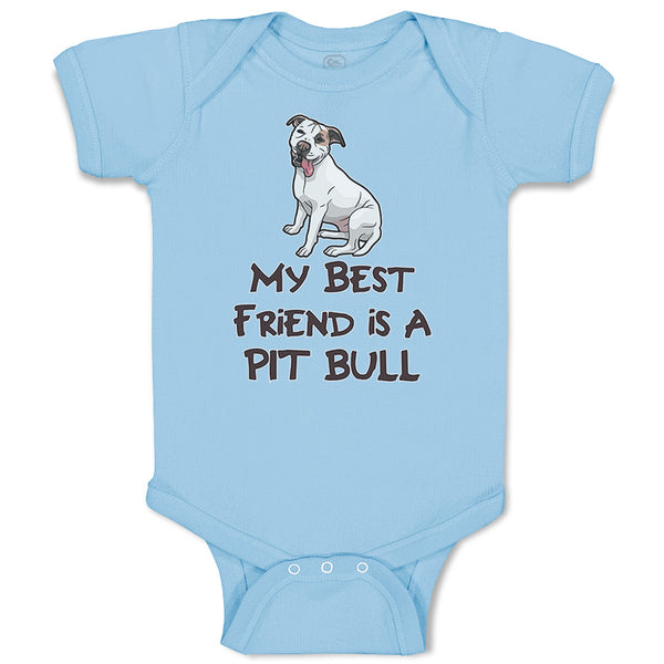 Baby Clothes My Best Friend Is A Pit Bull Dog Lover Pet Baby Bodysuits Cotton