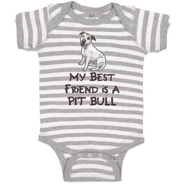 Baby Clothes My Best Friend Is A Pit Bull Dog Lover Pet Baby Bodysuits Cotton