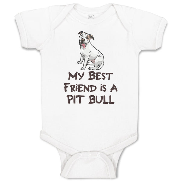 Baby Clothes My Best Friend Is A Pit Bull Dog Lover Pet Baby Bodysuits Cotton