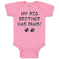 Baby Clothes My Big Brother Has Paws Dog Lover Pet Baby Bodysuits Cotton