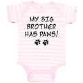 Baby Clothes My Big Brother Has Paws Dog Lover Pet Baby Bodysuits Cotton