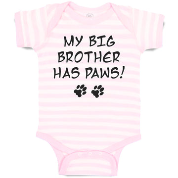 Baby Clothes My Big Brother Has Paws Dog Lover Pet Baby Bodysuits Cotton
