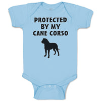 Baby Clothes Protected by My Cane Corso Dog Lover Pet Baby Bodysuits Cotton