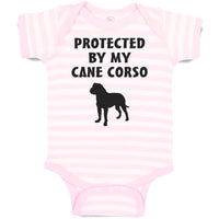 Baby Clothes Protected by My Cane Corso Dog Lover Pet Baby Bodysuits Cotton