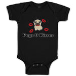 Baby Clothes Pug and Kisses Dog Lover Pet Baby Bodysuits Boy & Girl Cotton