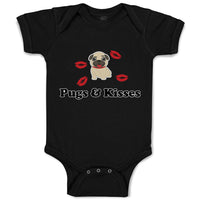 Baby Clothes Pug and Kisses Dog Lover Pet Baby Bodysuits Boy & Girl Cotton