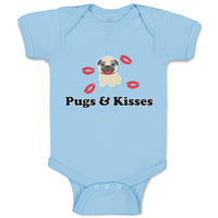 Baby Clothes Pug and Kisses Dog Lover Pet Baby Bodysuits Boy & Girl Cotton