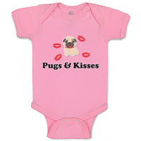 Baby Clothes Pug and Kisses Dog Lover Pet Baby Bodysuits Boy & Girl Cotton