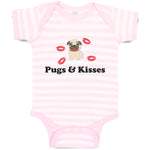 Baby Clothes Pug and Kisses Dog Lover Pet Baby Bodysuits Boy & Girl Cotton