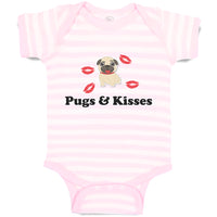 Baby Clothes Pug and Kisses Dog Lover Pet Baby Bodysuits Boy & Girl Cotton
