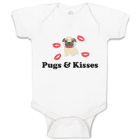 Baby Clothes Pug and Kisses Dog Lover Pet Baby Bodysuits Boy & Girl Cotton