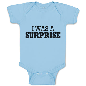 Baby Clothes I Was Surprise Silhouette Text Baby Bodysuits Boy & Girl Cotton
