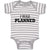 Baby Clothes I Was Planned Silhouette Text Baby Bodysuits Boy & Girl Cotton