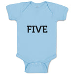 Baby Clothes Number Name 5 Silhouette Baby Bodysuits Boy & Girl Cotton